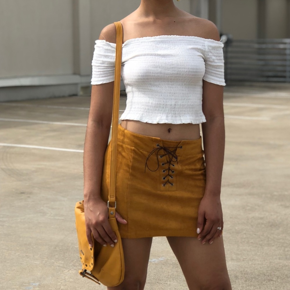 Boho Chic Ribbed Crop Top